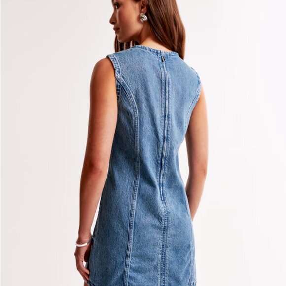 Abercrombie denim shift mini dress - Picture 3 of 12